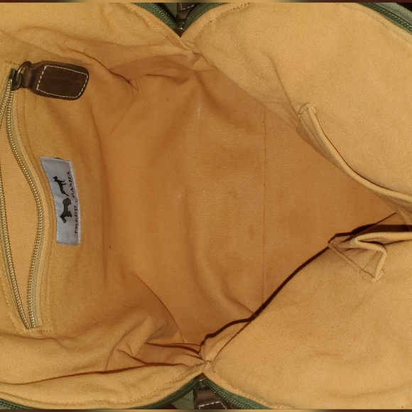 Fredd + Basha Purse/bag Canvas Leather Large Roomy 17X14.5 in - Picture 7 of 12